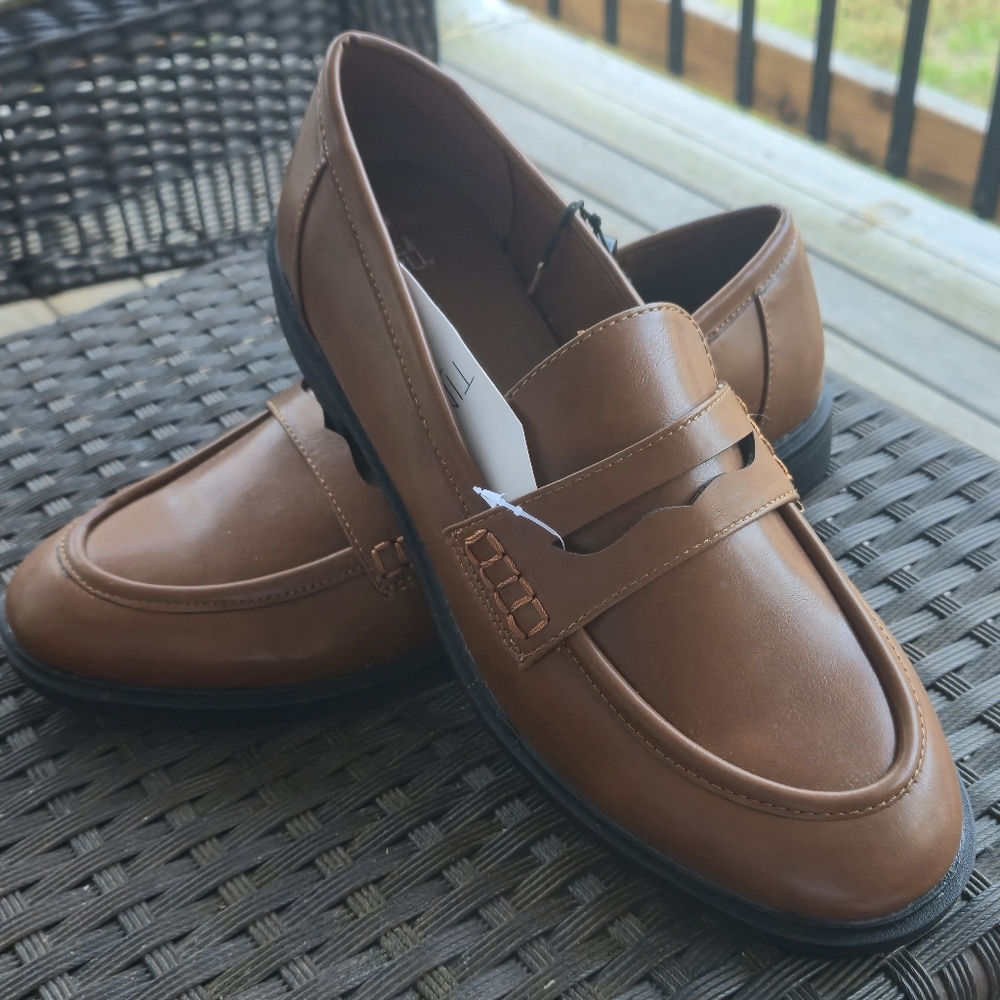 Classic Brown Penny Loafers for Women